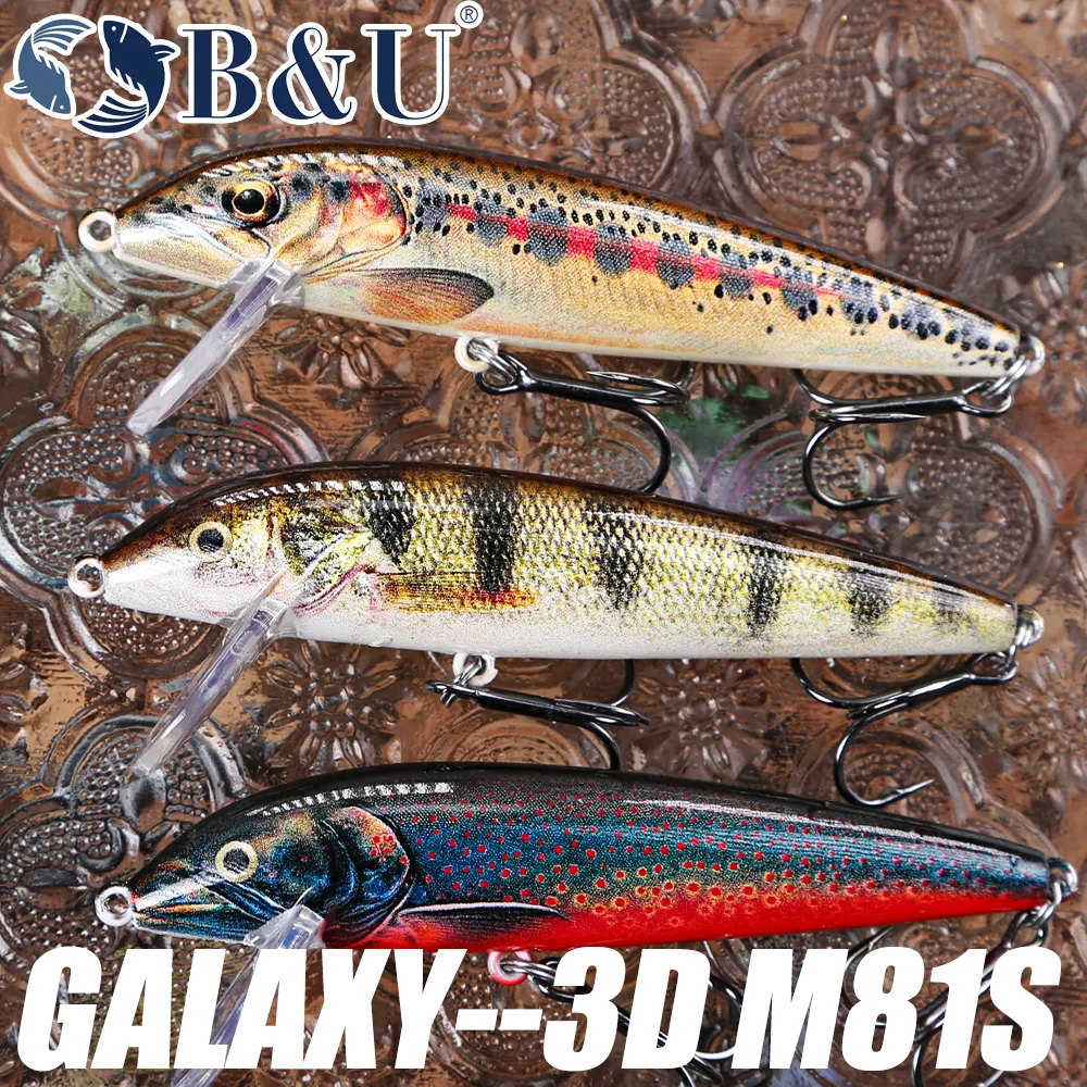 B&U 80mm Sinking Minnow Wobbli - огляд і ціна Fishing Lure Jerkbait