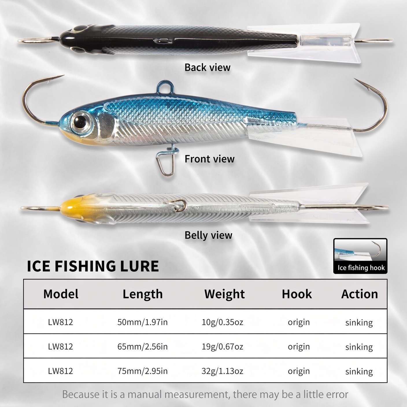 Hunthouse Winter Ice Fishing L - огляд і ціна Fishing Lure Swimbait