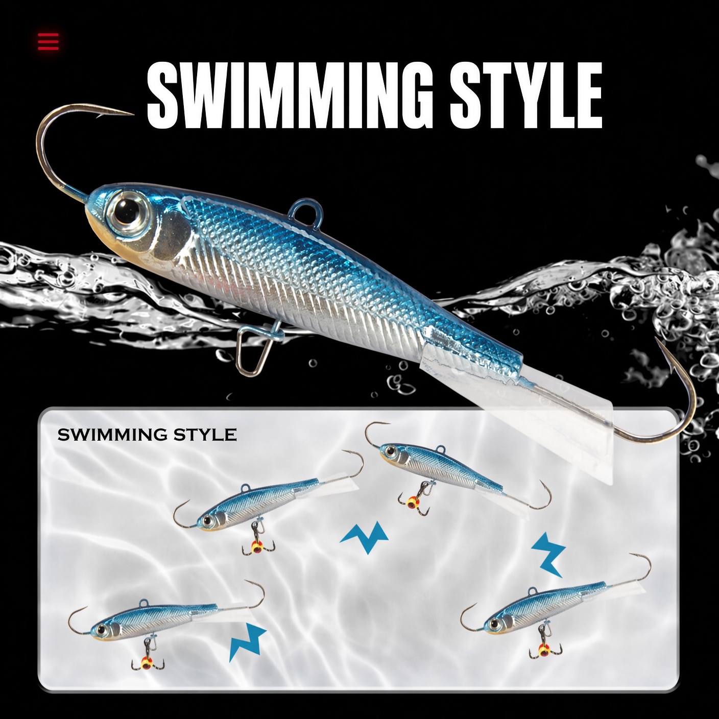 Hunthouse Winter Ice Fishing L - огляд і ціна Fishing Lure Swimbait