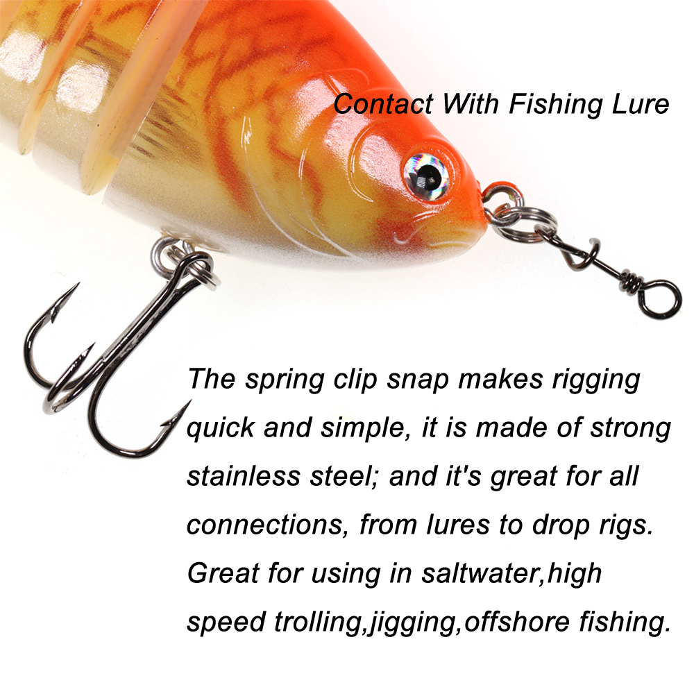 Bimoo 50pcs Stainless Steel Qu - огляд і ціна Fishing Lure Accessories