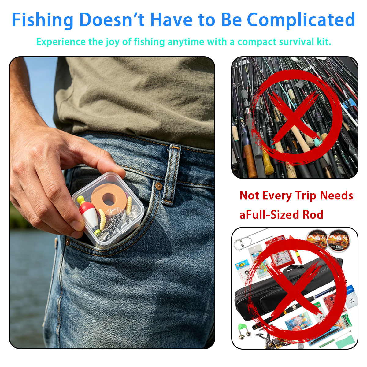 Portable Emergency Fishing Gea - огляд і ціна Fishing Lure Box