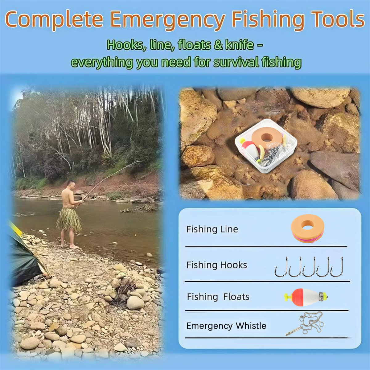 Portable Emergency Fishing Gea - огляд і ціна Fishing Lure Box
