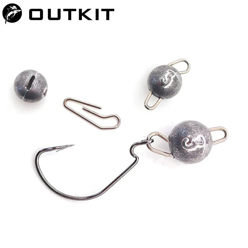 OUTKIT 10pcs/lot Lead Head Sin - огляд і ціна Fishing Lure Accessories