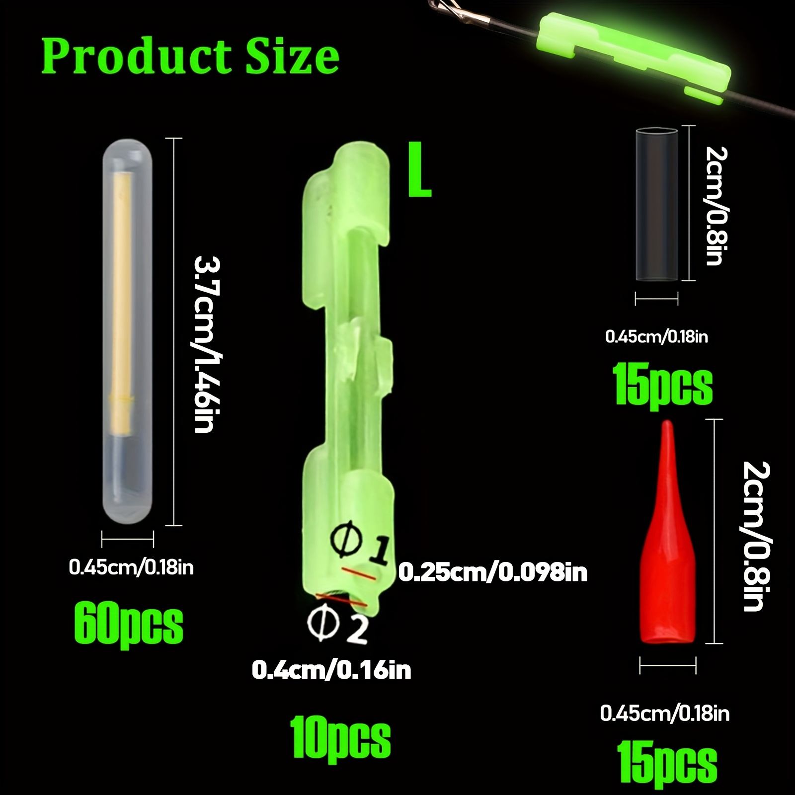 100PCS Fishing Glow Sticks Set - огляд і ціна Fishing Lure Making Kit