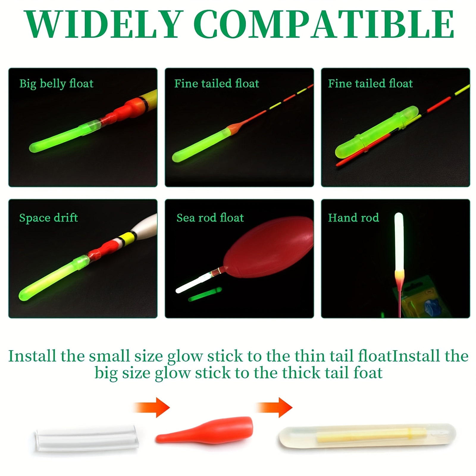 100PCS Fishing Glow Sticks Set - огляд і ціна Fishing Lure Making Kit